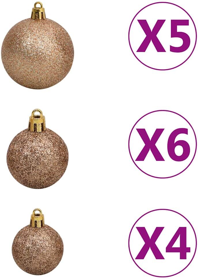 vidaXL Sapin de Noël artificiel Nordmann avec LED et boules Vert 150cm