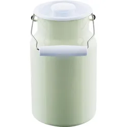 Riess Milchkanne mit Deckel 2 Liter Emaille Classic Pastell Nilgrün