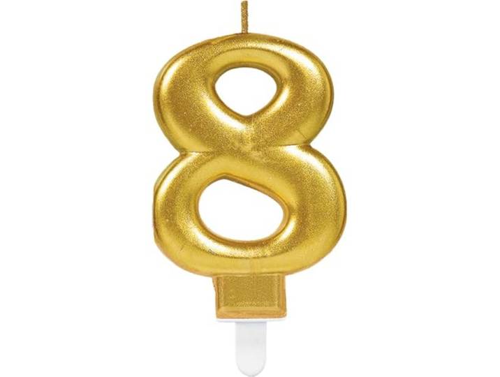 Amscan Kaarsen met gouden metalen afwerking #8