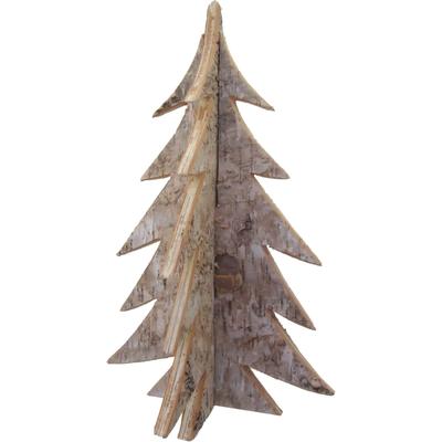 Dekobaum CREATIV DECO "Weihnachtsdeko", beige (natur), H:35cm Ø:21cm, Holzwerkstoff, Dekofiguren