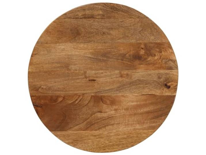 POUFGDR Tischplatte, rund, 50 cm, Mangoholz, massiv Vielseitiger Ersatz, rustikales Design, leicht zu reinigende Oberfläche, natürlicher Charme für Esszimmer