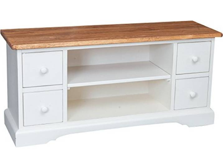Biscottini Tv Schrank Holz 129 x 60 x 40 cm Made in Italy Fernsehtisch Holz Tv Tisch Holz Tv Bank Holz massiv Tv unterschrank Retro möbel