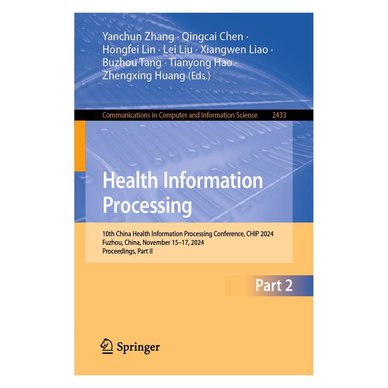 Springer Health Information Processing (Englisch, Softcover, Chen Qingcai, Lin Hongfei) (63673214)