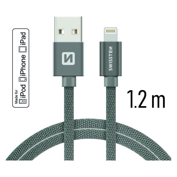 Swissten Datenkabel Textil USB / Lightning MFi 1.2 M (1.20 m) (71524202)