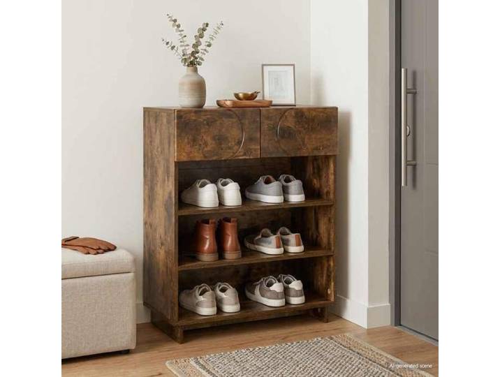Moderne Meuble à chaussures élégant - 73x38x87 5 cm - Bois d'ingénierie - Meuble d Entrée Couloir @FR 2542