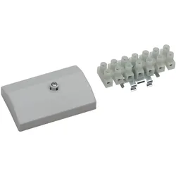 ABN XSK71 Steuerleitungsklemme 7 polig, Schraubanschluss auf 35mm Gerätetragsch,rastbar, plombierter Deckel