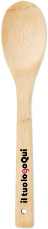 MAYEN Cucchiaio in bamboo naturale 33.5 cm ecologico e resistente Personalizzate o neutre