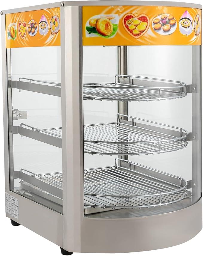 Wärmeschrank 3-stufiger elektrischer Speisenwärmeschrank für kommerzielle Nutzung 30-80 °C stufenlos einstellbar für Hamburger, Pizza, Brot