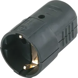 Schutzkontakt-Kupplung 2-polig - schwarz 16A - 250V