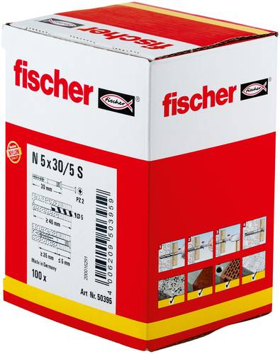 100 Stk. Fischer Deutschl. Nageldübel N 5x30/5 S