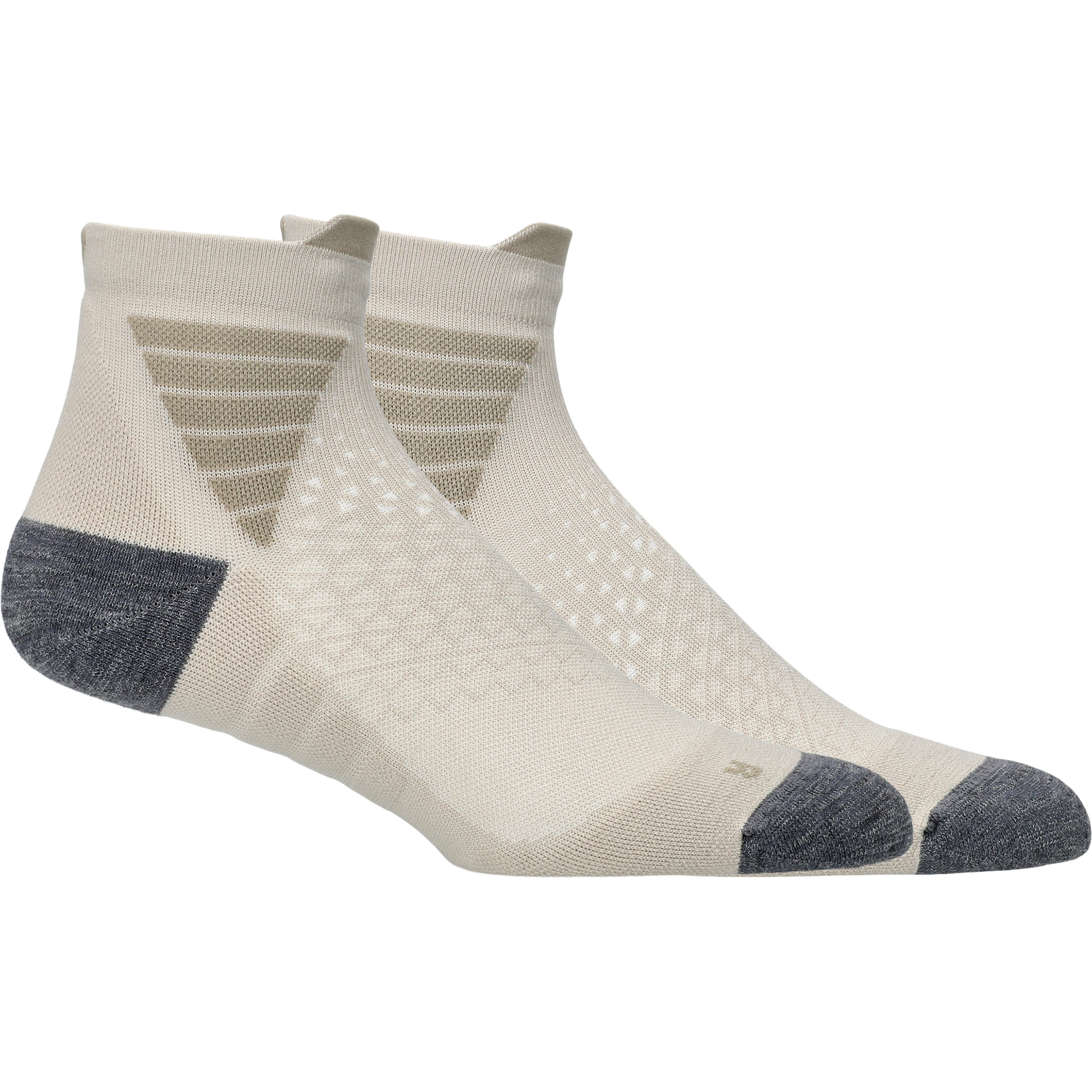 Asics Fujitrail Quarter Laufsocken beige Größe 47 Trailrunning | Laufen Hautfreundlich Merinowolle