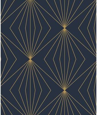 Seabrook Designs Gem Geometric Pre-Pasted Wallpaper - 20.9 in W x 33 ft. L