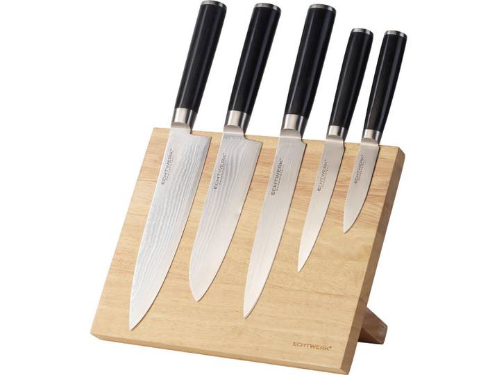 Echtwerk Messerset Echtwerk, Kunststoff, 6-teilig, ergonomischer Griff, rutschfester Griff, rostfrei, Kochgeschirr, Küchenmesser, Messersets