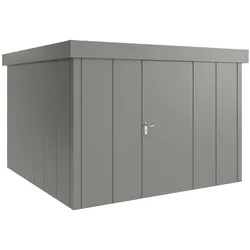 Hörmann Metall-Gerätehaus "Juno" mit Flachdach, JFD14 - Design, 310 x 310 cm (B x T),graualuminium,