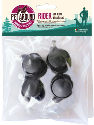 PET AROUND YOU Set 4 Ruote Trasportini Rider 4 PZ