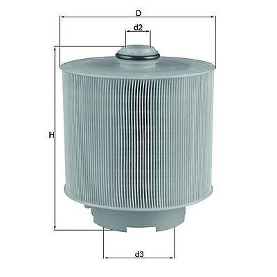 Mahle Luftfilter [Hersteller-Nr. LX1006/2D] für Peugeot, Audi
