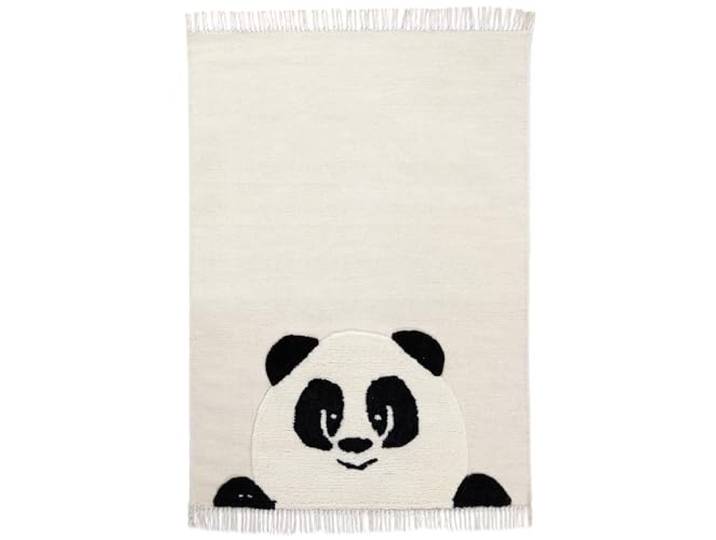 carpetfine Kinderteppich Panda 160x230 cm Creme Spielteppich mit Panda-Motiv, feine Reliefdetails, weich und robust, für Kinderzimmer, Babyzimmer und Spielecke