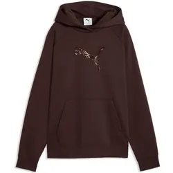 PUMA Damen Freizeit / Mode Sommer GJ Kapuzensweats Kapuzensweats lg.Arm Da ESS SEQUINS Standard Hoodie FL, Größe M in Braun Braun
