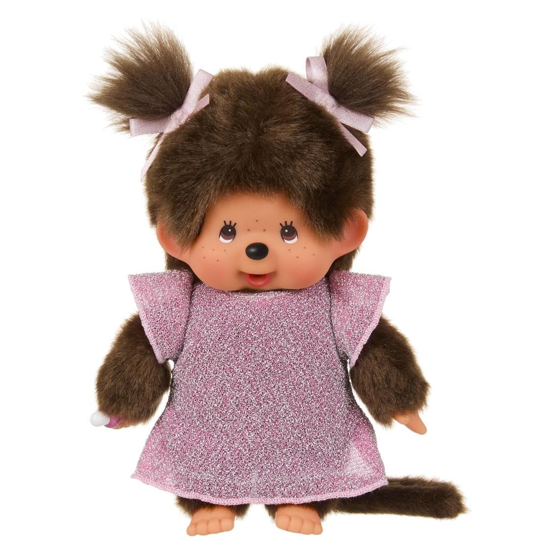 Magni Monchhichi Plüschfigur Glitter Dress Girl pink 20cm (24 cm) (MI204052)