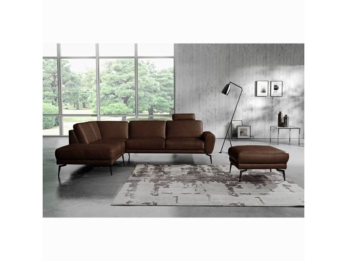 Kopfstütze Braun Echtleder Nadra 52 x 52 x 14cm Modern
