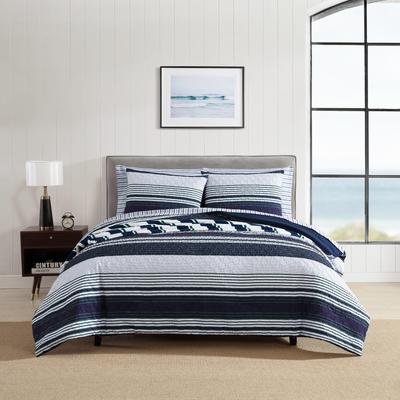 Nautica Lakefront Reversible Navy Comforter Bonus Set