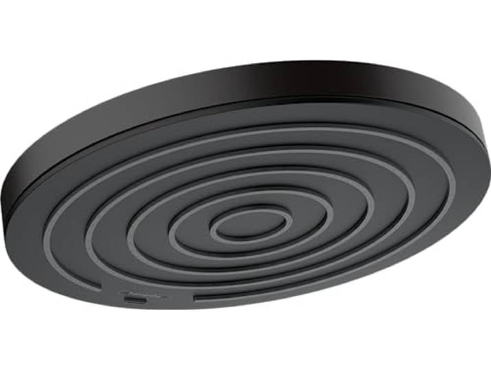hansgrohe Pulsify S - Douche de tête économie d'eau 8\,4 l/min (EcoSmart)\, Douche pluie ronde (260mm)\, Pommeau de douche avec 1 type de jet pour montage au mur/plafond\, Noir mat\, 24141670