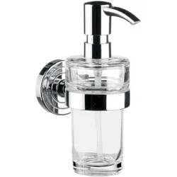 Emco Polo Seifenspender 072100101 chrom, Kristallglas klar, Dosierpumpe Kunststoff, 130ml