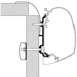 Thule Omnistor Markisenadapter für Frankia Wohnmobile Wandmontage 6 Meter
