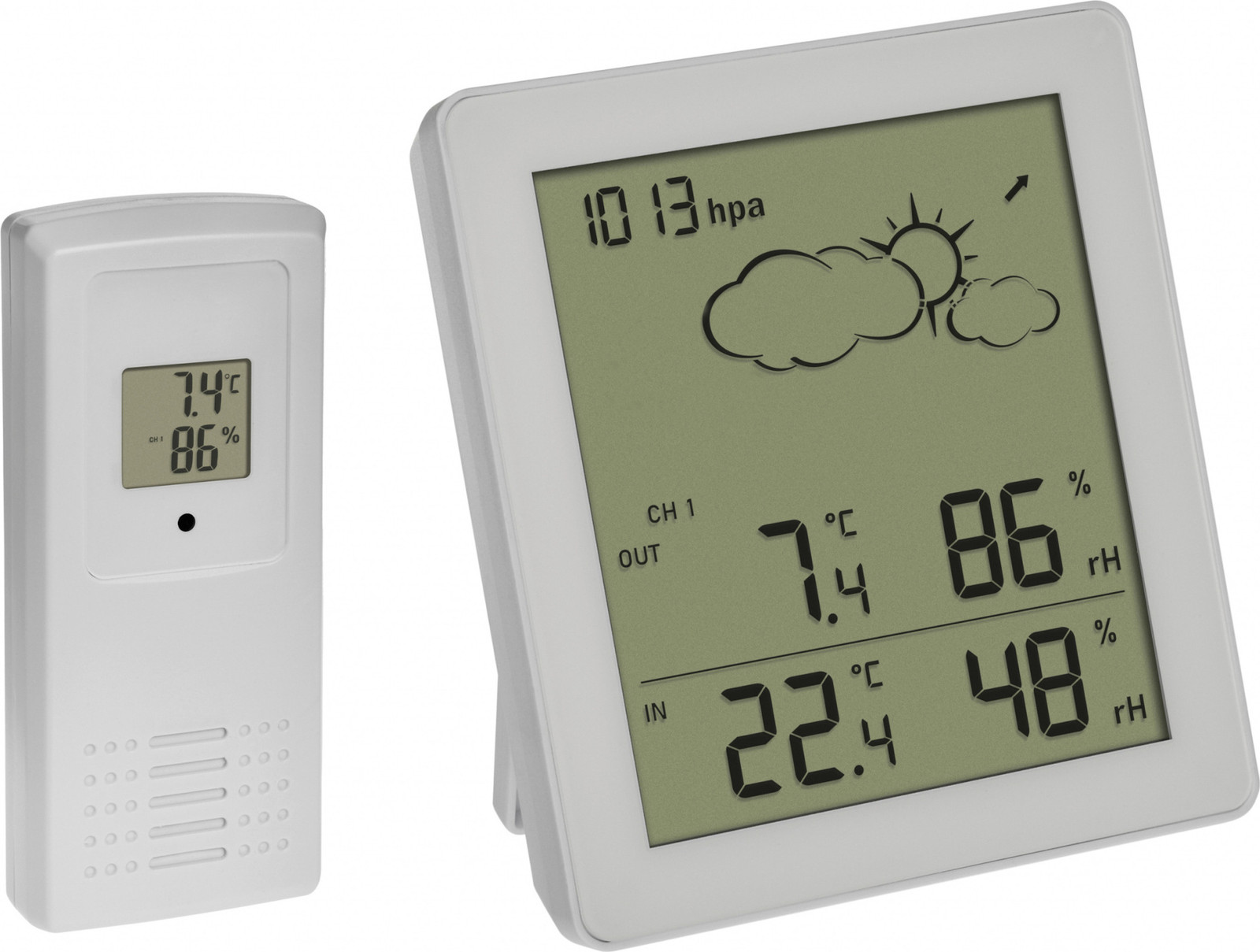 TFA Dostmann Weerstation Funk CLEAR Wit