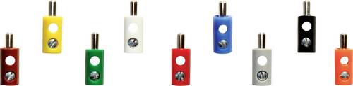 Modellbahn Stecker 2.6mm 100 St. Blau, Gelb, Grau, Grün, Braun, Rot, Orange, Weiß, Schwarz