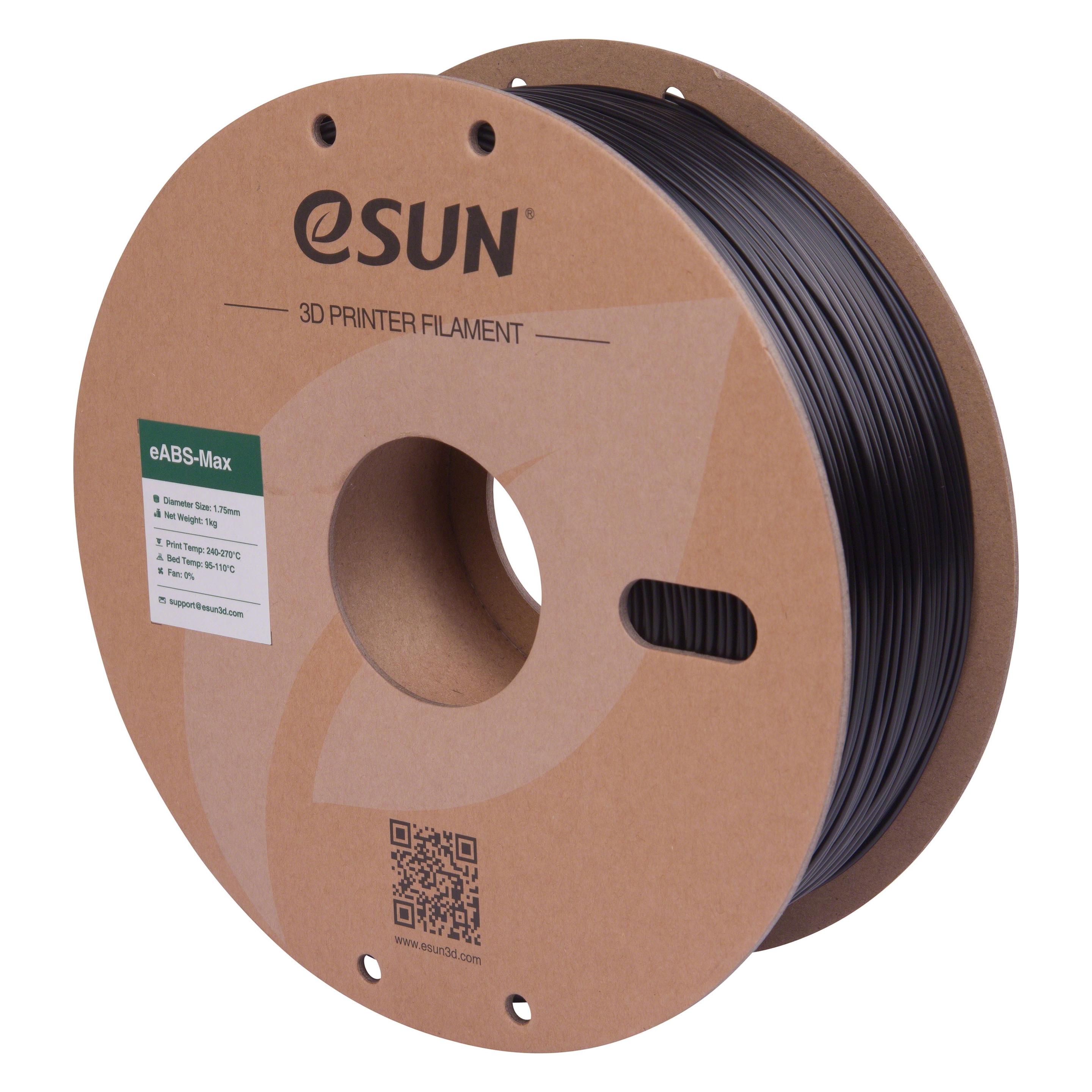 eSUN EABSMAX 1,75mm BLACK 1kg 3D FILAMENT (ABS, 1000 g, 1.75 mm) (EABSMAX175B1)