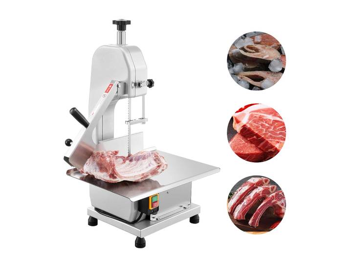 SucceBuy scie à ruban électrique commerciale 650W 1800W scie à os de comptoir en acier inoxydable coupe-poisson congelé pour porc