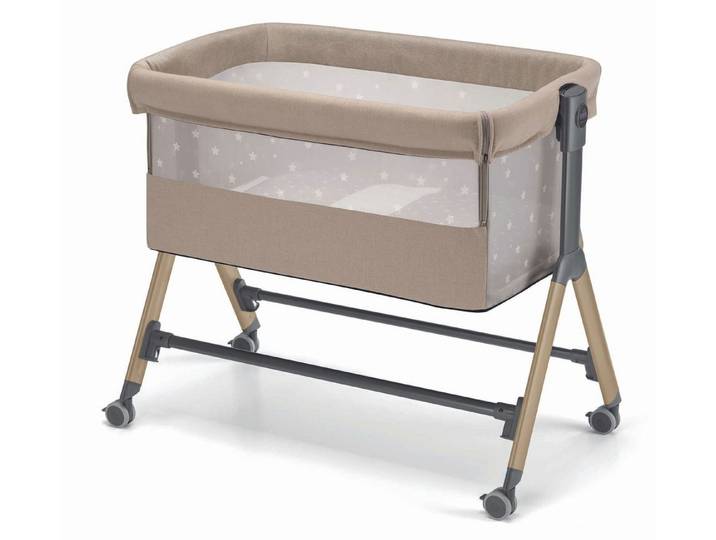 CAM Babybett CAM Sempreconte Baby Beistellbett 0-9 kg Braun 8 Höhen mit Matratze