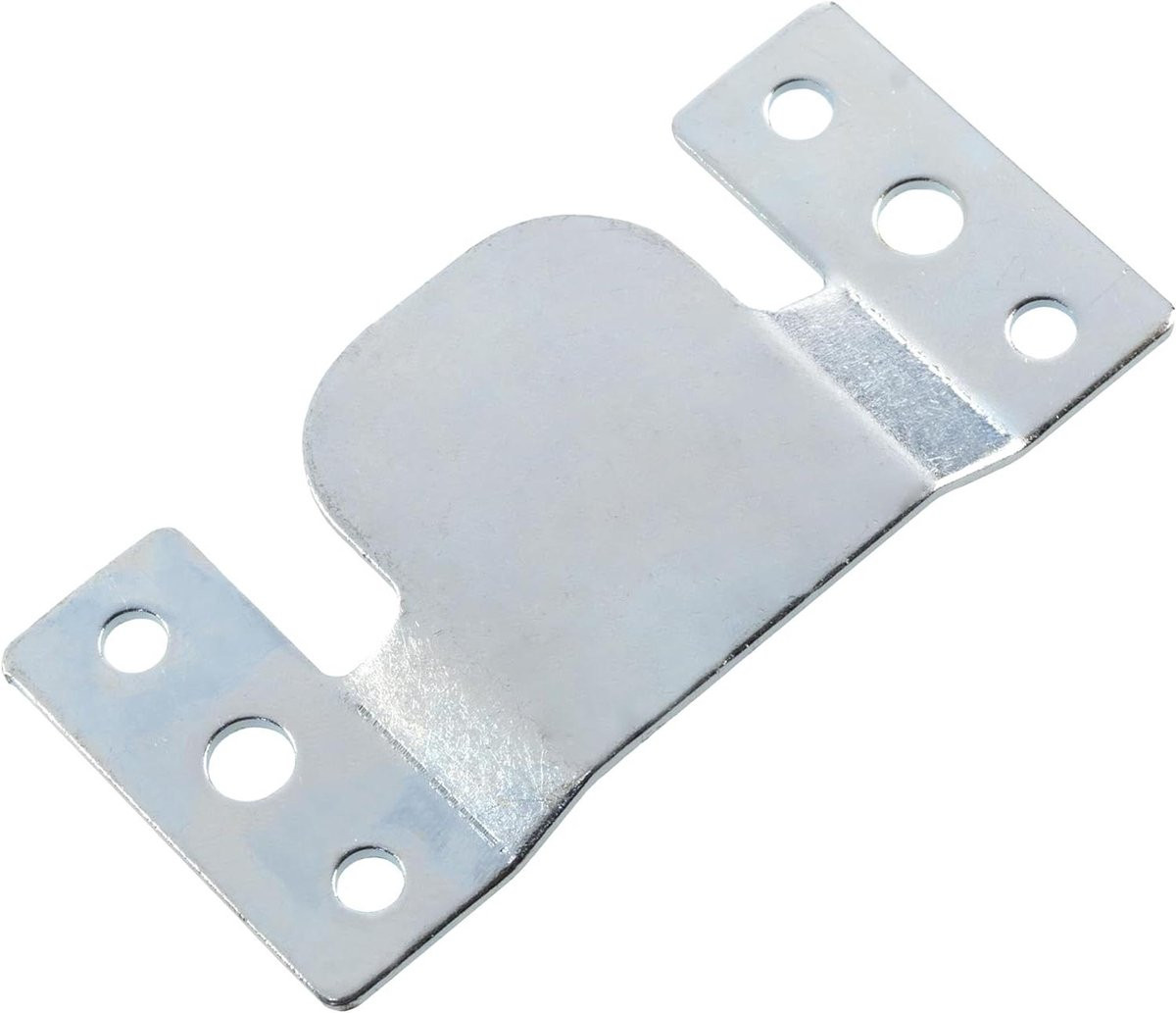 Set van 4 zilveren ophangplaten voor meubels van stalen constructie voor wandmontage
