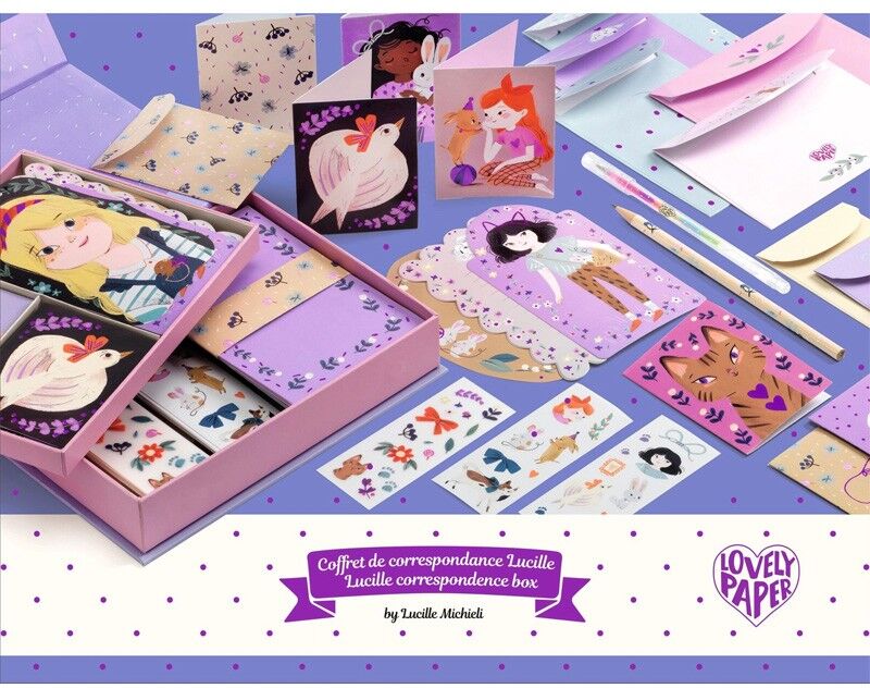 Lovely Paper Coffret de correspondance Lucille - Djeco