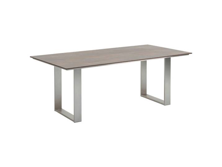 Niehoff Garden Gartentisch, Grau, Silberfarben, Metall, Kunststoff, rechteckig, Kufe, 95x76x180 cm, UV-beständig, wetterbeständig, Gartenmöbel, Gartentisch, Gartentische
