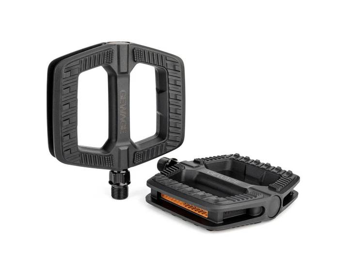 Fahrradpedale City/Trekking 111 x 109 mm mit StVZO Reflektoren, Schwarz, Kunststoff, 10.9x1.5x11 cm, Freizeit & Co, Sport & Fitness, Fahrräder, Fahrradzubehör