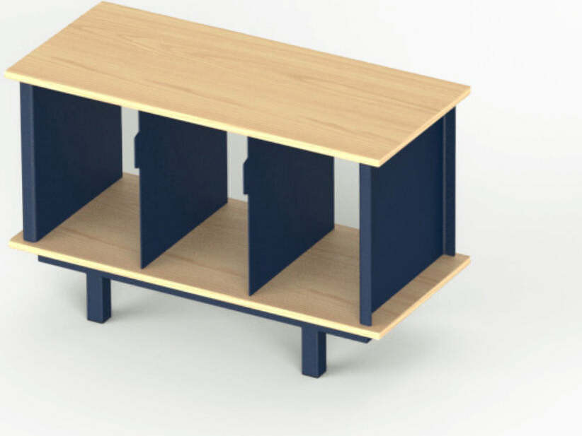 Crosley Vinylopslag Basismodel Klein Indigo Blauw