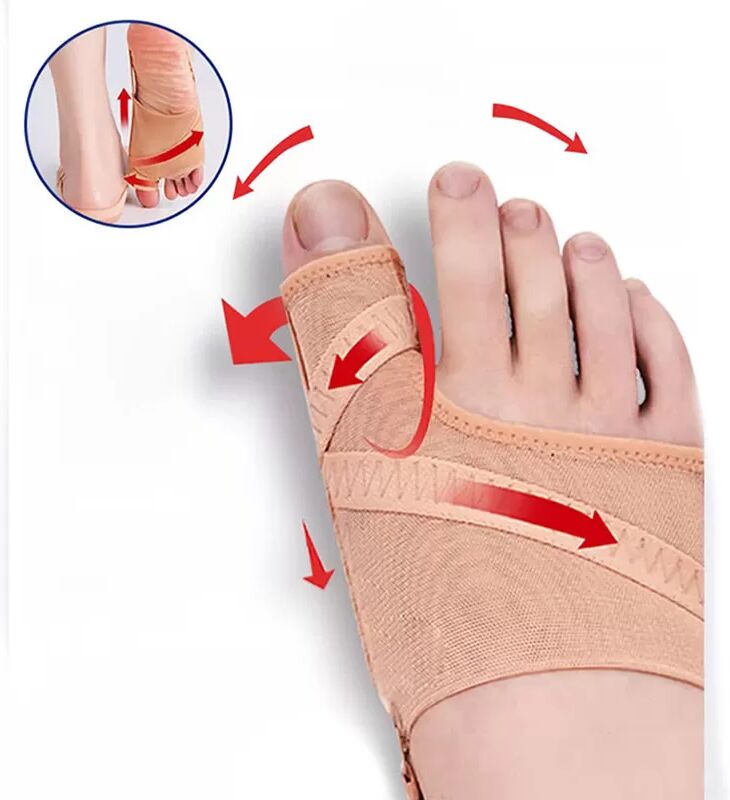 INF Ballenkorrektor für Hallux Valgus, Atmungsaktive Ballenschiene für Zehenbegradigung & Ballenlinderung M