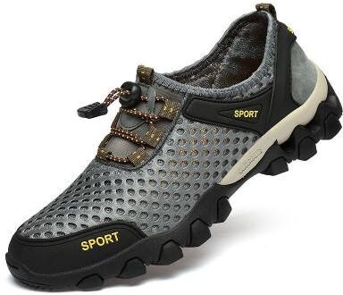 LightInthebox Men's Breathable Mesh Trail Running Shoes – Lightweight Non-Slip Outdoor Athletic Sneakers for Hiking, Walking Water Sports