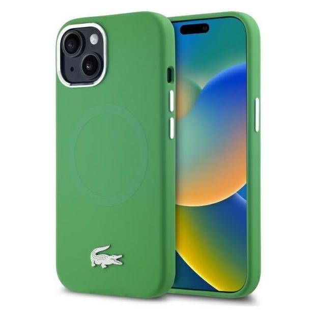 Lacoste LCHMP15SSMAN iPhone 15 6.1" estragon hardcase Silicone Croco Logo MagSafe (Apple iPhone 15) (53199112)