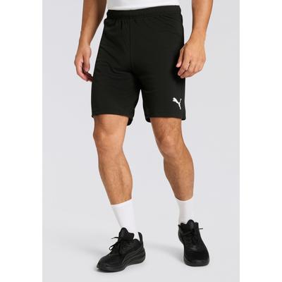 Trainingsshorts PUMA "TEAMRISE SHORT", Herren, Gr. L, N-Gr, schwarz-weiß (puma schwarz, puma weiß), Netz, Obermaterial: 100% Polyester, unifarben, regular fit normal, Hosen, atmungsaktives Material, mit DryCELL Technologie, elastischer Bund