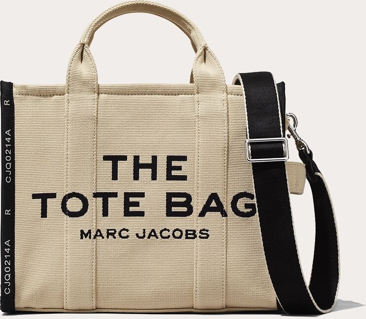 Marc Jacobs Bolso shopping Jacquard Tote Small de tejido. Beige