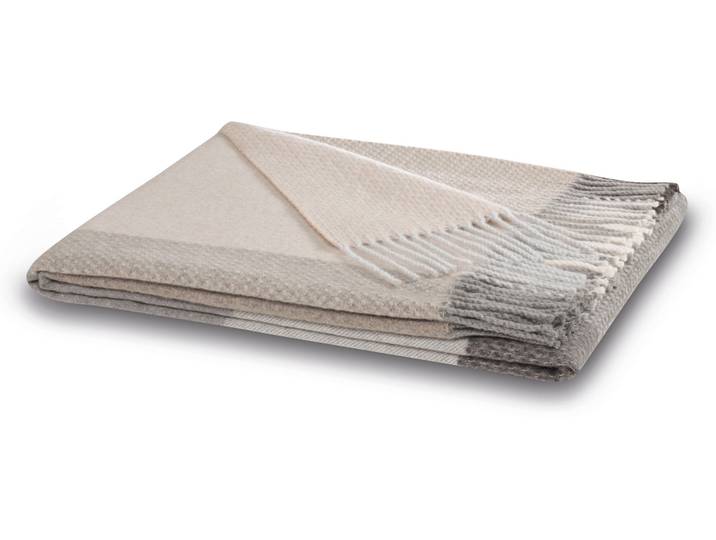 Plaid BIEDERLACK Plaid Giletti , grau, B:130cm L:170cm, Polyacryl, Wolle, Wohndecken, Plaid, im klassischem Plaidmaß