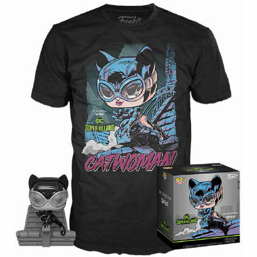 Funko Pop! Catwoman T-shirt met korte mouwen, maat S