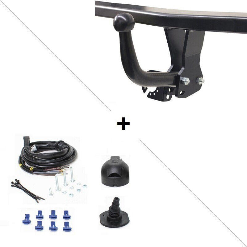 Attelage Volkswagen Caddy / Caddy Maxi II (-12/03) Col de cygne + faisceau universel 7 broches