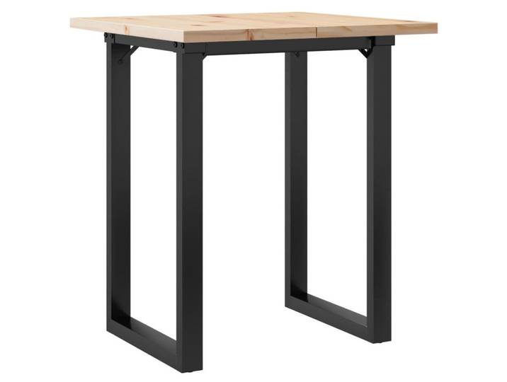 vidaXL Esstisch Esstisch O-Gestell 70x70x75,5 cm Massivholz Kiefer & Stahl (1-St)
