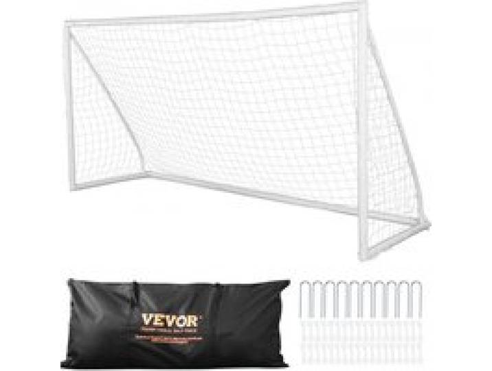 VEVOR But de Football pour Enfants Cage de Foot en PVC Résistant Portable de 371x183 cm avec Sac de Transport Pratique et Filet pour Entraînement Extérieur dans l’Arrière-Cour Jardin Parc Extérieur