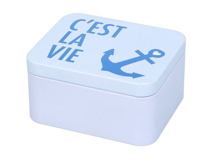 Birkmann Aufbewahrungsbox Bake blau Weissblech B 12 cm - Aufbewahrungsbox