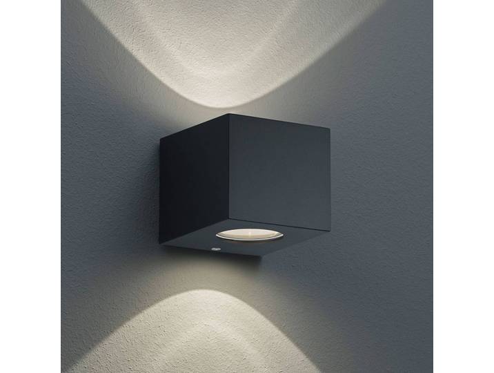 Reality Leuchten LED Aussenwandleuchte Cordoba, schwarz, Kunststoff, Modern, LED Wandleuchte außen